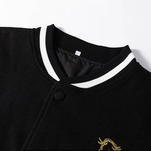 Load image into Gallery viewer, Golden carp embroidery baseball jacket