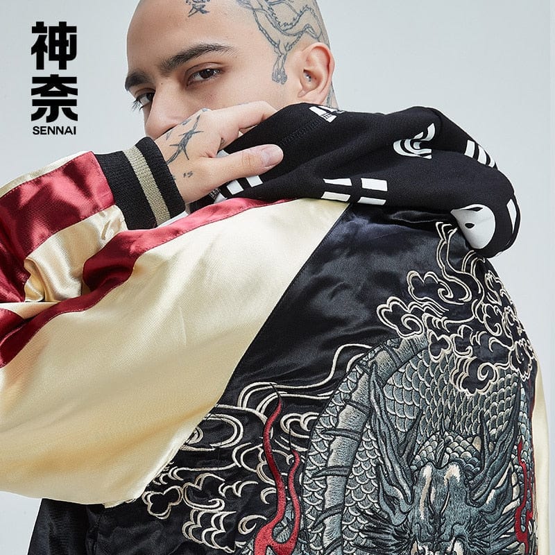 Hyper premium 2 sided dragon oni sukajan jacket High Street Beast