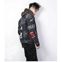 Load image into Gallery viewer, Patched vintage denim jacket