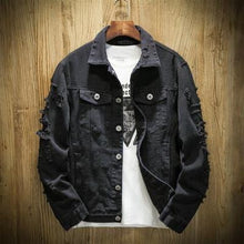 Load image into Gallery viewer, Vintage distressed denim jacket