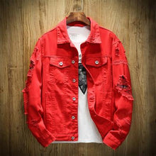 Load image into Gallery viewer, Vintage distressed denim jacket