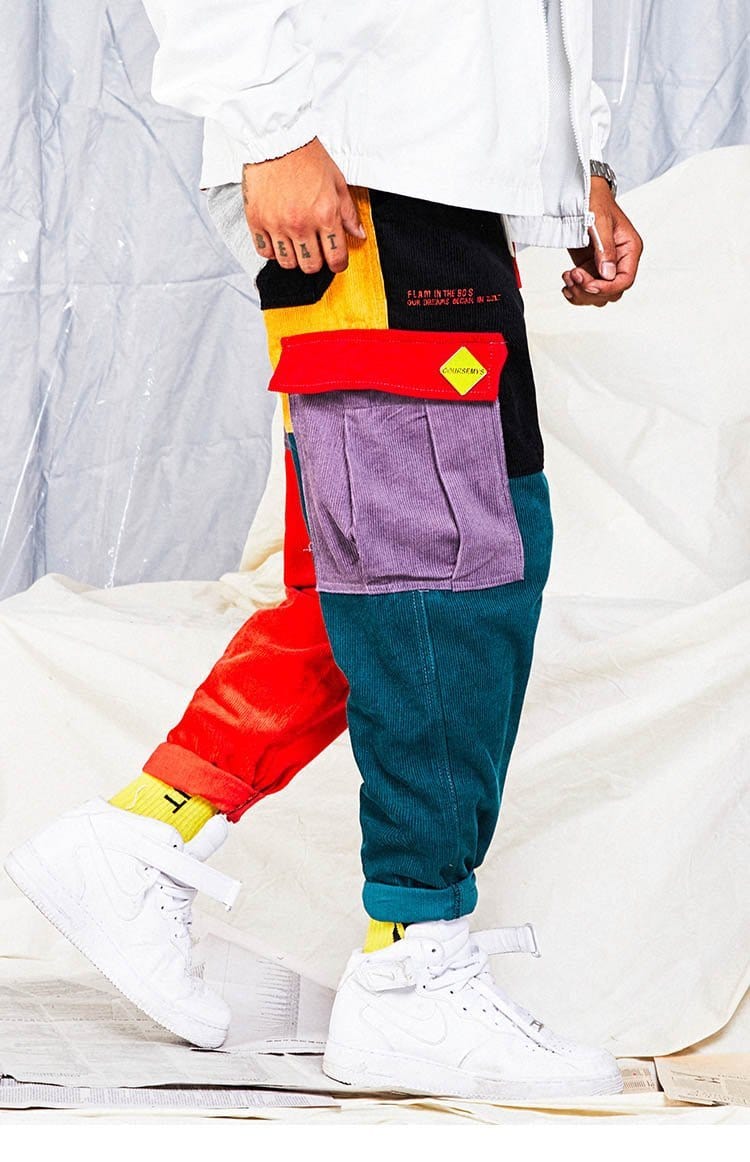 Pantaloni Cargo Unisex S-5XL Patchwork Cotone | Festival Hippie | TheFifthCorner