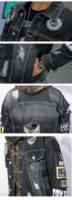 Load image into Gallery viewer, Patched vintage denim jacket