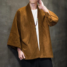 Load image into Gallery viewer, Solid basic corduroy kimono