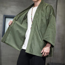 Load image into Gallery viewer, Solid basic corduroy kimono