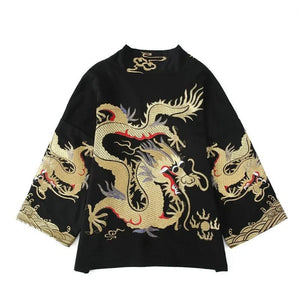Premium golden dragon kimono