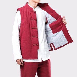 Solid Tang Dynasty vest