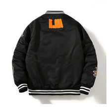Load image into Gallery viewer, PE-LPE varsity baseball jacket