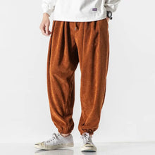 Load image into Gallery viewer, Simple and clean corduroy harem pants
