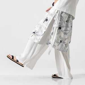 Multi-crane baggy layer harem pants