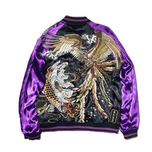 Load image into Gallery viewer, Hyper Premium embroidery carp vs phoenix sakura sukajan jacket