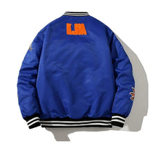 Load image into Gallery viewer, PE-LPE varsity baseball jacket
