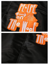 Load image into Gallery viewer, PE-LPE varsity baseball jacket