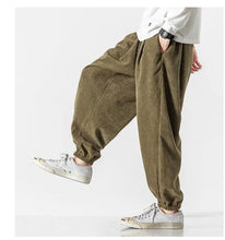 Load image into Gallery viewer, Simple and clean corduroy harem pants