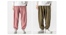 Load image into Gallery viewer, Simple and clean corduroy harem pants