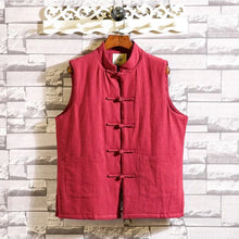 Load image into Gallery viewer, Solid Tang Dynasty vest
