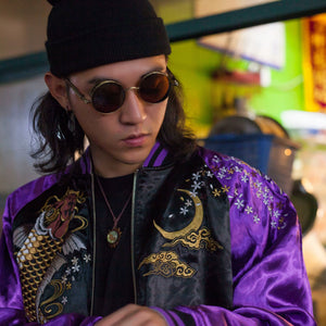 Hyper Premium embroidery carp vs phoenix sakura sukajan jacket