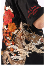 Load image into Gallery viewer, Hyper Premium embroidery golden dragon T-shirt