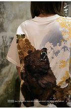 Load image into Gallery viewer, Hyper premium embroidery fierce bear sakura T-shirt