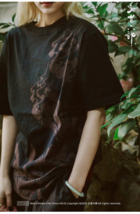 Hyper Premium embroidery rising phoenix T-shirt