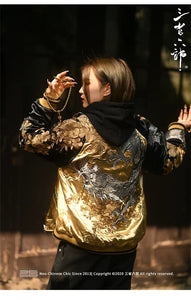 Hyper premium sakura dragon inverse embroidery sukajan jacket