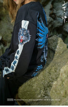 Load image into Gallery viewer, Hyper Premium embroidery blue flamed tiger sweatshirt