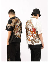 Load image into Gallery viewer, Hyper Premium embroidery golden dragon T-shirt