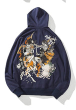 Load image into Gallery viewer, Premium embroidery geisha warrior hoodie