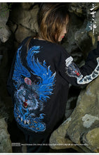 Load image into Gallery viewer, Hyper Premium embroidery blue flamed tiger sweatshirt