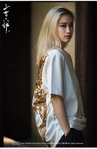Hyper Premium embroidery rising phoenix T-shirt
