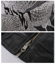 Load image into Gallery viewer, Hyper-premiums embroidery silver phoenix sukajan jacket