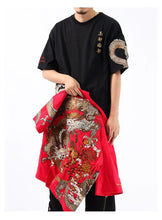 Load image into Gallery viewer, Hyper Premium embroidery golden dragon T-shirt