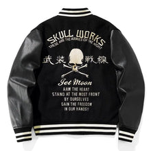 Load image into Gallery viewer, Hyper Premium kanji skull baseball jacket