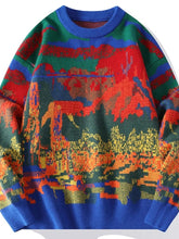 Load image into Gallery viewer, Abstract multi-color city sweater