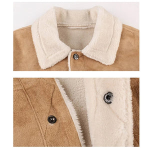 Fleece lined vintage inspired military style jacket