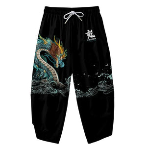 Dragon wave harem pants