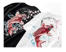 Load image into Gallery viewer, Fish splash embroidery T-shirt