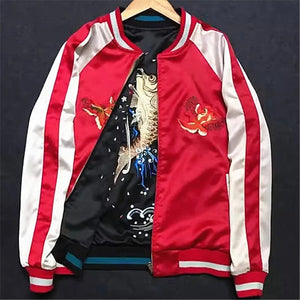 2 sided Premium goldfish sakura sukajan jacket