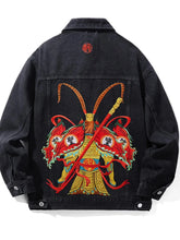 Load image into Gallery viewer, Embroidery monkey king embroidery denim jacket