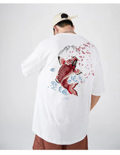 Load image into Gallery viewer, Fish splash embroidery T-shirt