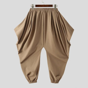 "karui" baggy elastic ankle harem pants