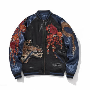 Hyper premium fierce dragons embroidery sukajan souvenir jacket