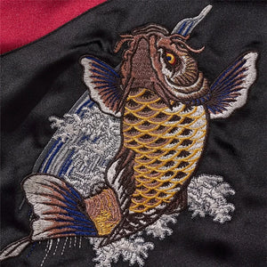 Premium carp splash embroidery sukajan jacket