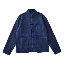 Load image into Gallery viewer, Hyper premium "Diànxuán" Tang indigo denim jacket
