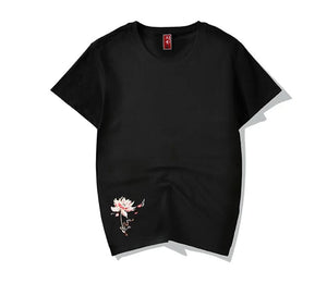 Embroidery dancing phoenix T-shirt