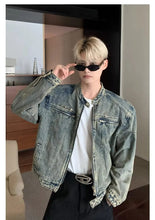 Load image into Gallery viewer, Vintage distressed ryokan denim jean jacket