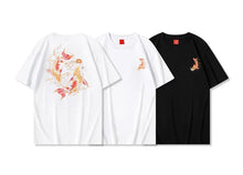 Load image into Gallery viewer, Twin carp embroidery T-shirt