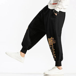 Golden puppy lion wushu sweatpants