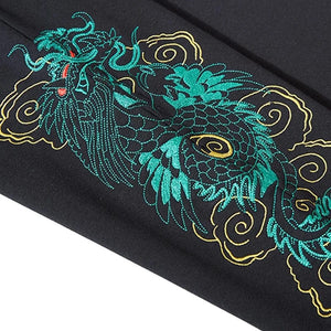 Jade dragon embroidery sweatpants