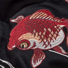 Load image into Gallery viewer, Premium embroidery gold fish sakura sukajan jacket